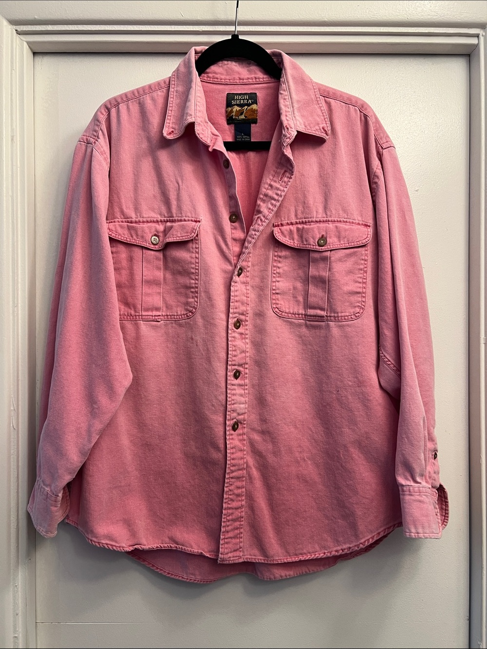 High Sierra Pink Workwear Shirt Jacket Size Large